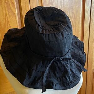 San Diego Hat Co. Black Wire Brim Ribbon Sun Hat